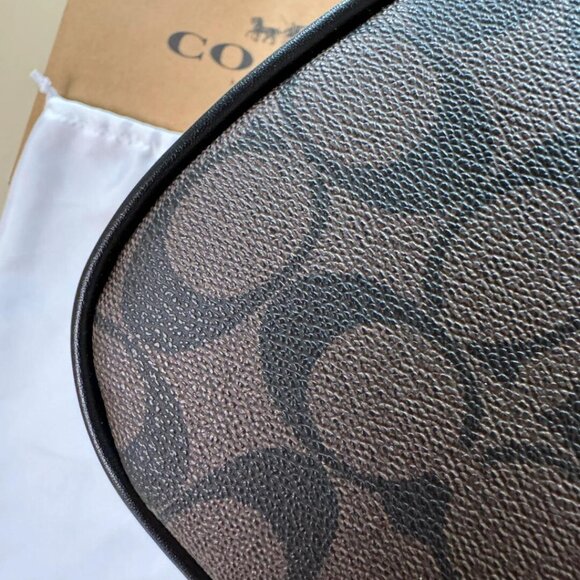 🍳NWT COACH Teri Shoulder Bag In Signature Canvas - Picture 3 of 7